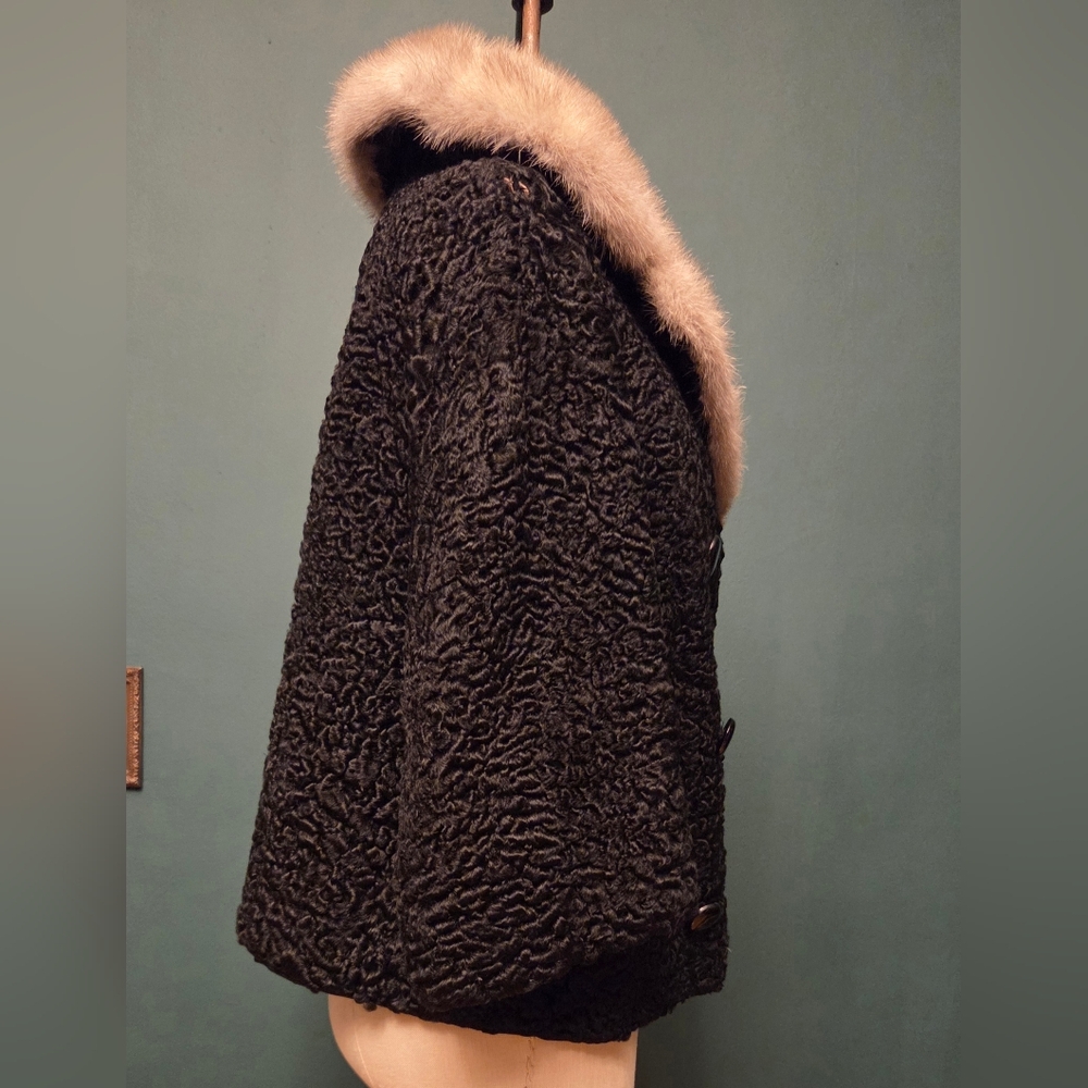 Projansky Black Real Fur Jacket - Picture 2 of 13